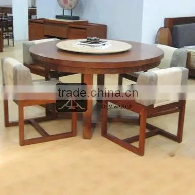 DT-017 Saudi Arabic Style Walnut Wood Dining Room Set
