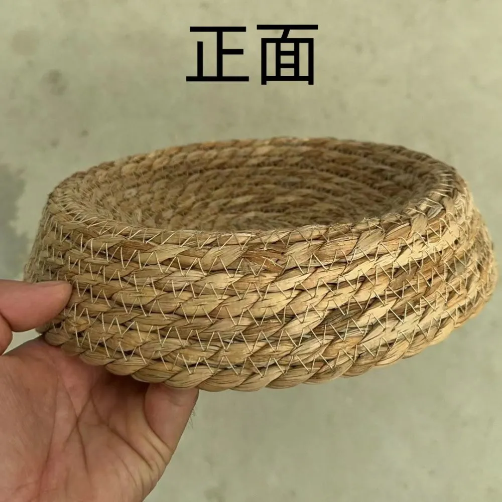 蒲草幼鸽替换窝21cm紫砂盆专用窝垫小宠用品草窝平底鸽子窝 (4).jpg