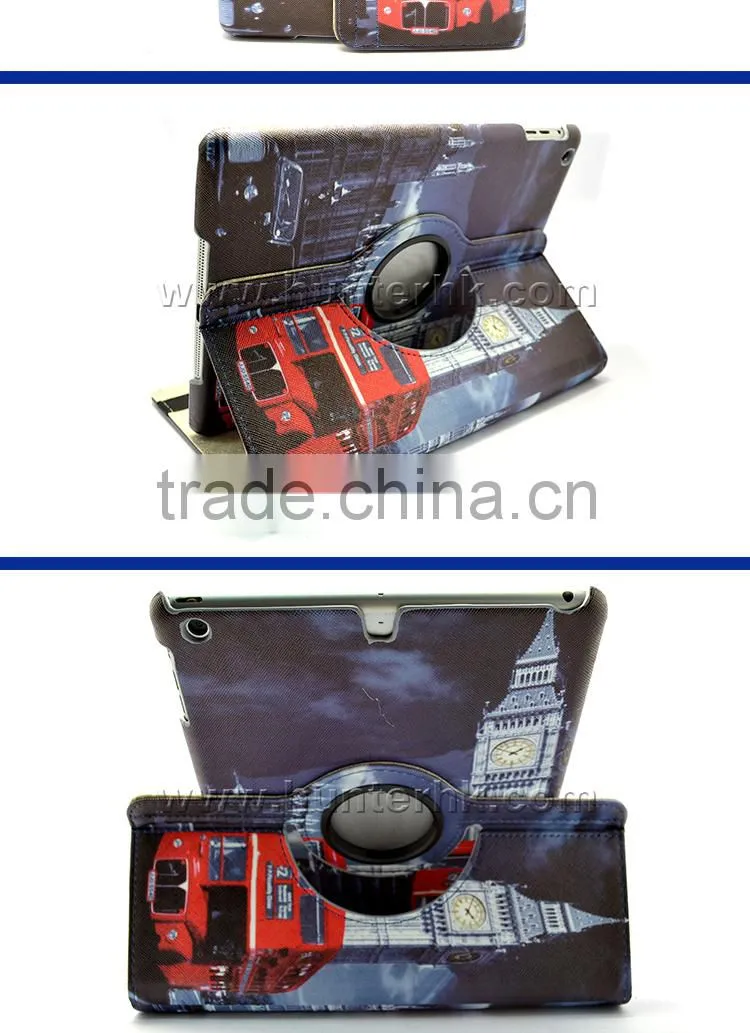 Clock Tower Rotating Tablet Case For iPad Air