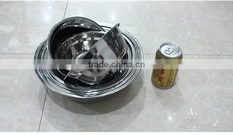 Non magnetic kitchen accessories stainless steel mixing bowl set serving bowl set from chaoan caitang