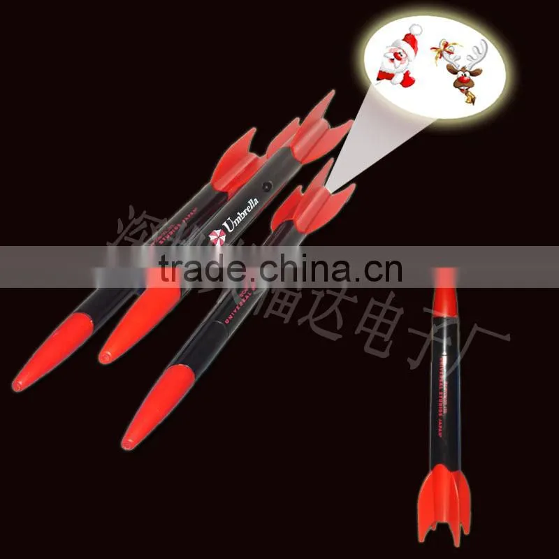 Promotional gift led logo projector pen ,Advertising led flashlight ball pen , well know led promotional glowing pen