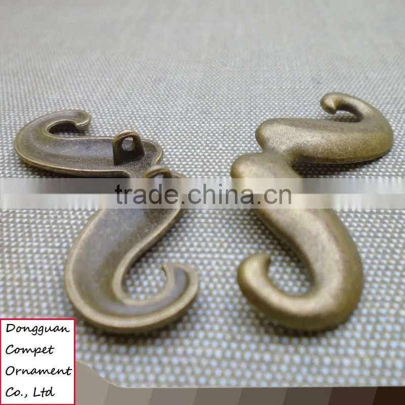 Wholesale zinc alloy jewelry ancient bronze twin beard pendant