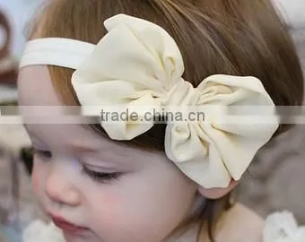 wholesale mixed color newborn baby hair accessory chiffon bows children kids headwear