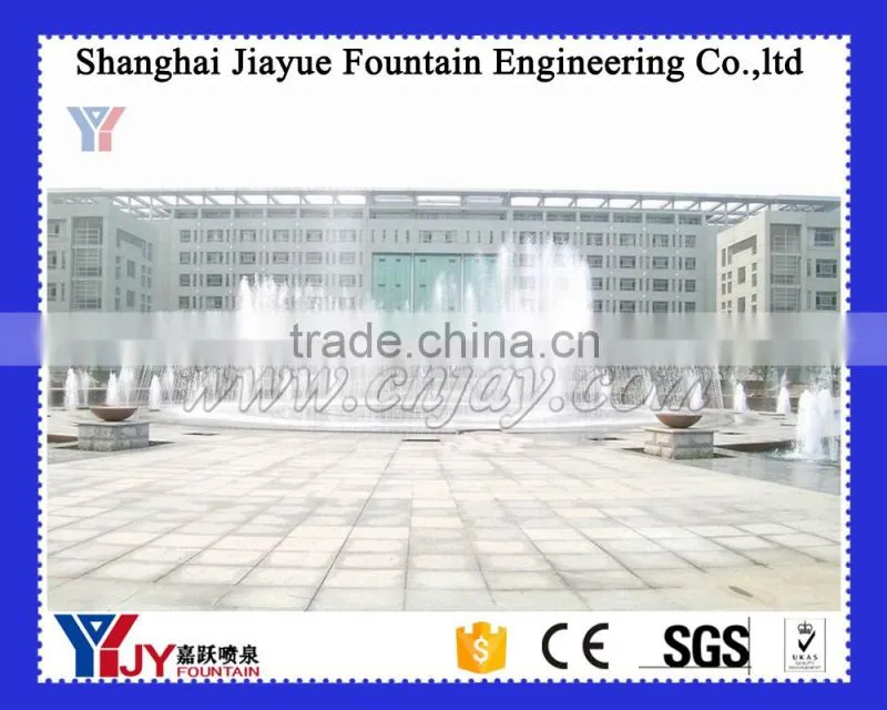 square white dry musical fountains