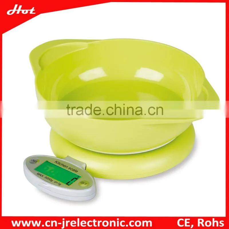 Christmas gifts 2015 5kg New Cheap ABS Plastic foldable Diet kitchen scale weighing Scale with bowl
