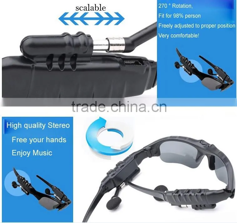 2016 New Wireless bluetooth polarized sunglasses Stereo Music Phone Call Headset for Music BT103