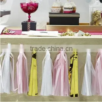 New years eve decoration handmade TISSUE PAPER TASSEL GARLAND