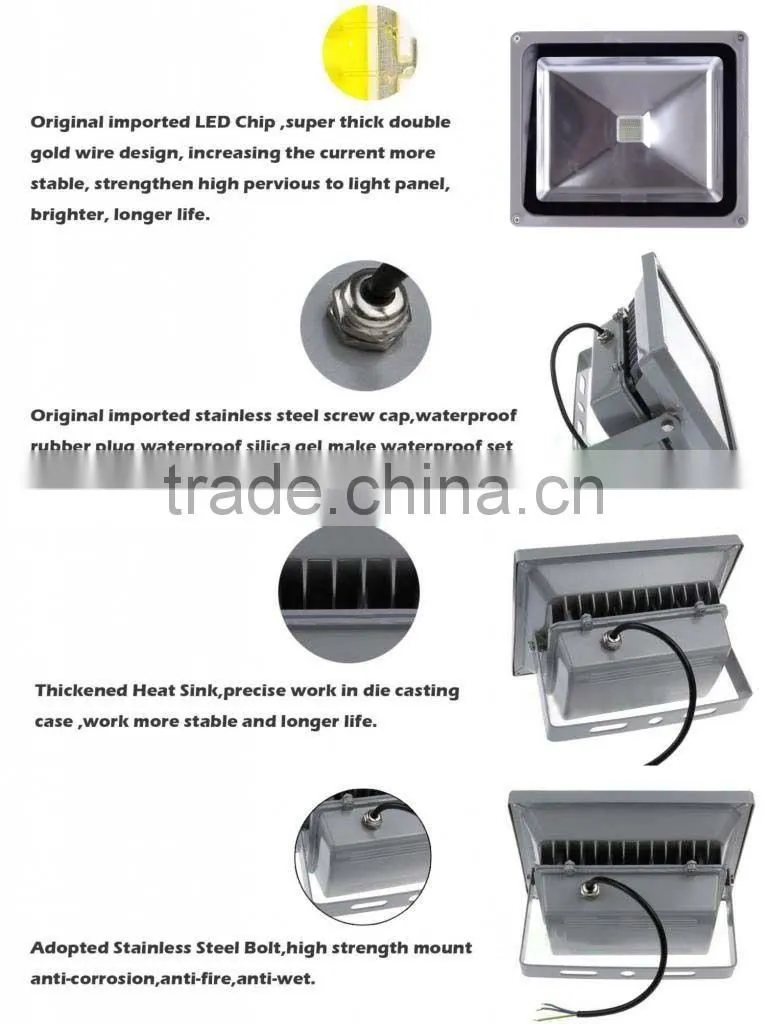 100w led color changing outdoor flood light housing