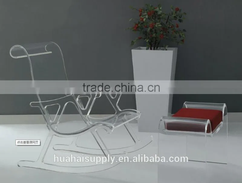 Transparent Acrylic Sun Lounger chair or indoor leisure chair