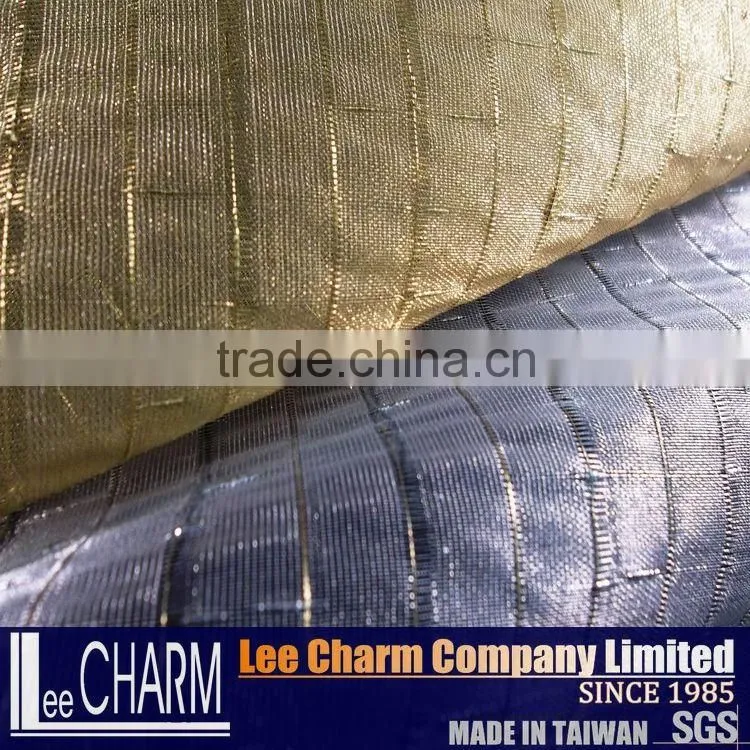 Nylon Metallic Fabric Outfit Material in Gold & Silver color