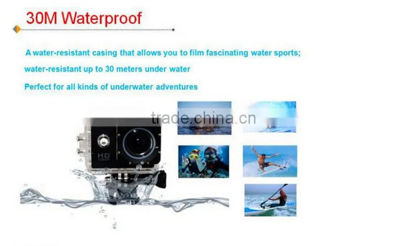 SJ6000 W9 Sport DV Cameras Wifi Action Camera Wireless Video Recorder 2.0 inch 1080P 170 Wide Angle Car DVR 30M Waterproof