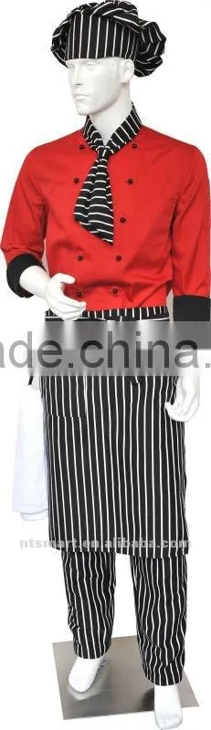 white chef uniform, hotel uniform, chef coat
