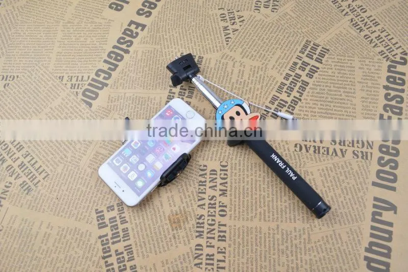 Newest colorful cute silicon cheap monopod selfie stic