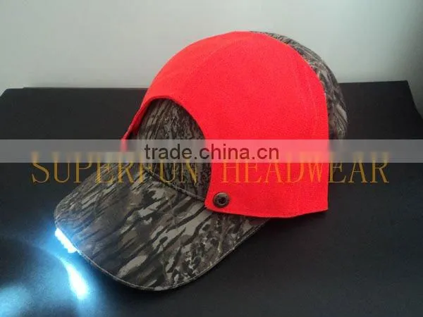 100% cotton red LED lighting hats