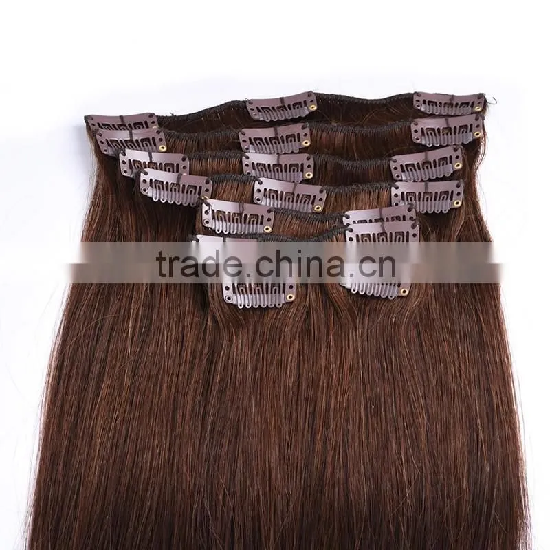 Alibaba High Quality Clip In Hair Extension, Factory Price Remy Straight Human Hair Extension