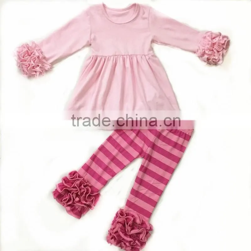infant christmas ruffle set kids boutique outfit baby girls swing top set