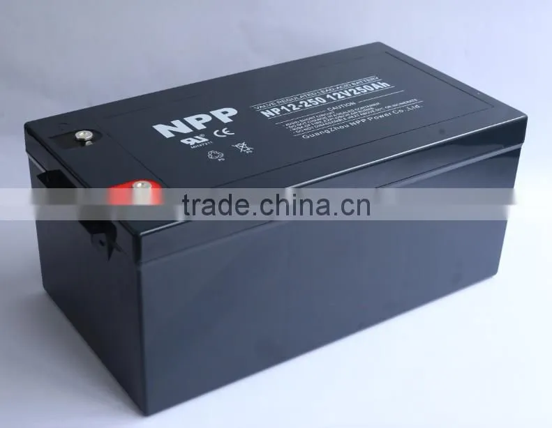 12v250ah made in China lead acid battery for elecrtic bike/UPS