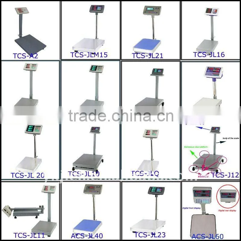 Dual LCD display digital weighing machine with wheels