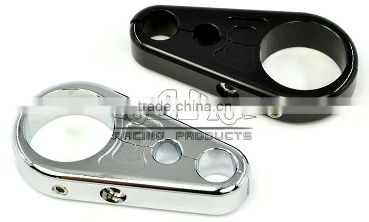 BJ-CC-002 1 inch Chrome Dual Throttle Clutch Cable Clamp handlebar For Harley Davidson