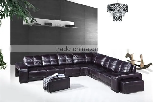 Leather Sofa with foot stool