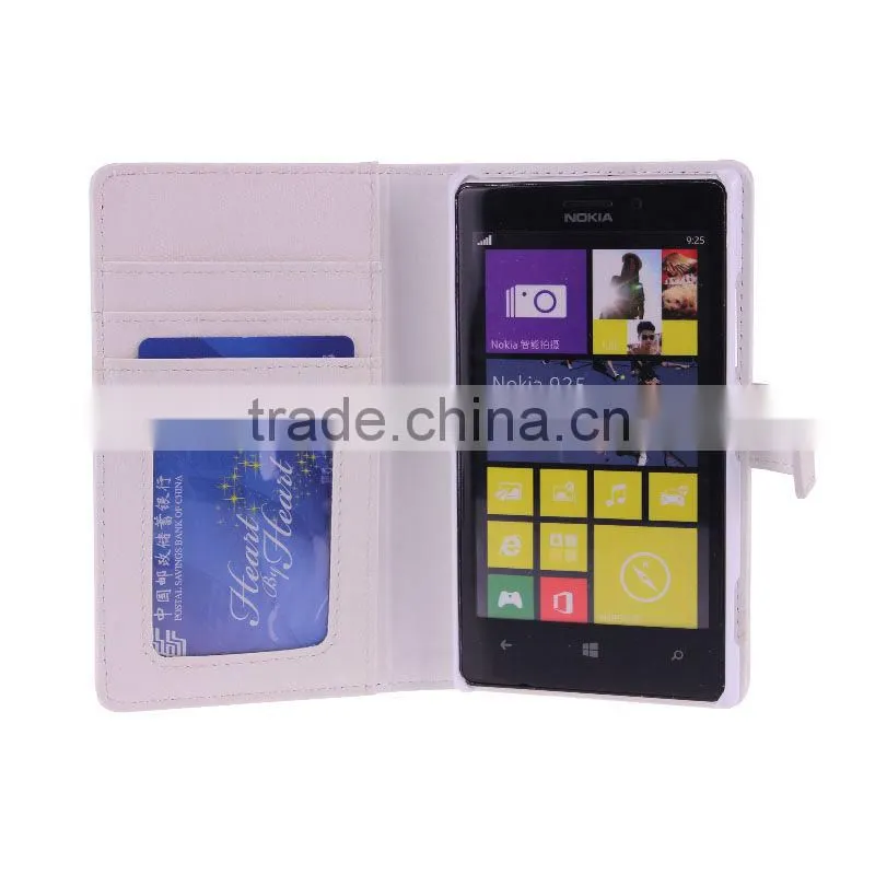 FOR NOKIA LUMIA 925 SYNTHETIC LEATHER STITCH CASE COVER WITH MAGNETIC FLAP CLOSURE