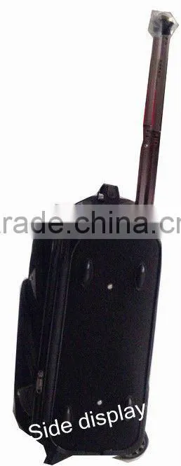 2013 New Retro classic soft side trolley case rubber on aluminum wheel