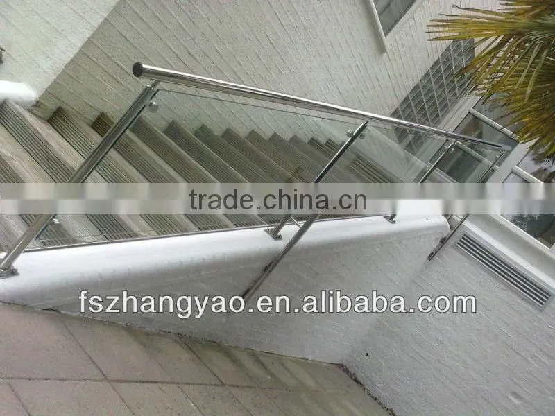Handrail for outdoor stair steps in Stainless steel pipes