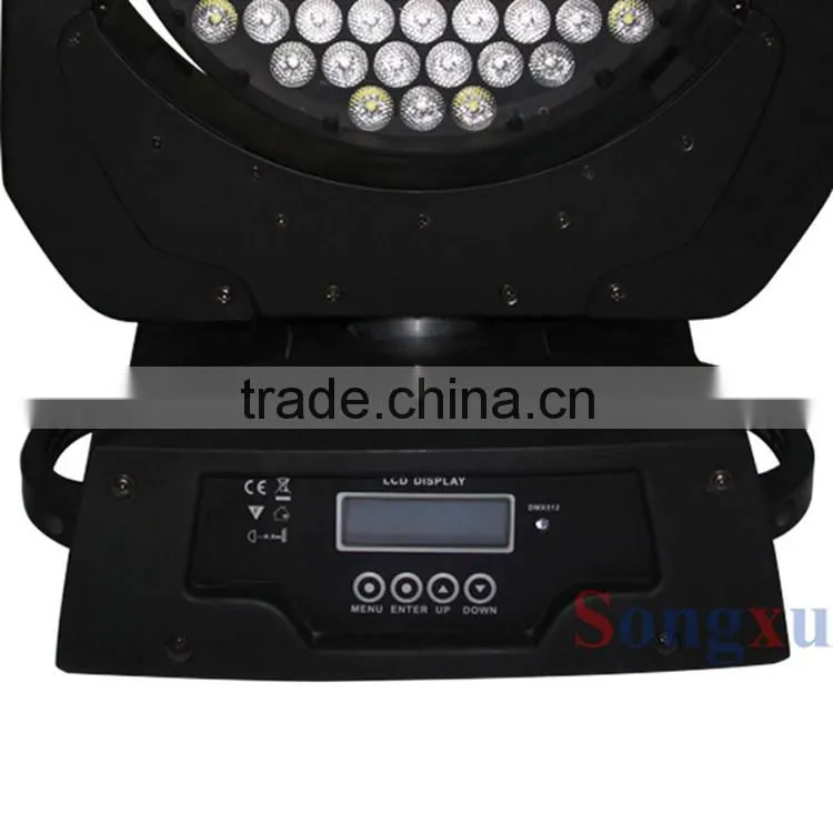 led disco lighting 108x3w led wash moving head dj head lighting