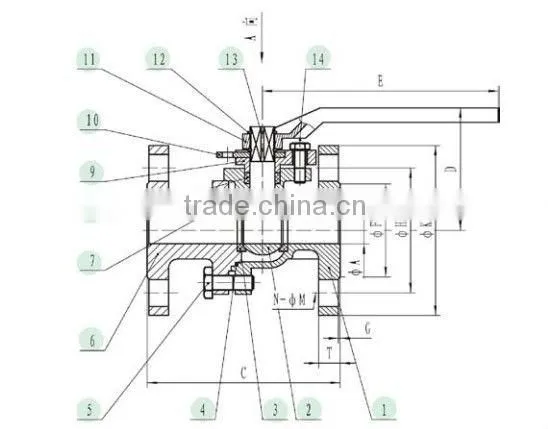 supply high quality stainless steel 2pc flanged ball valve (ANSI) in China