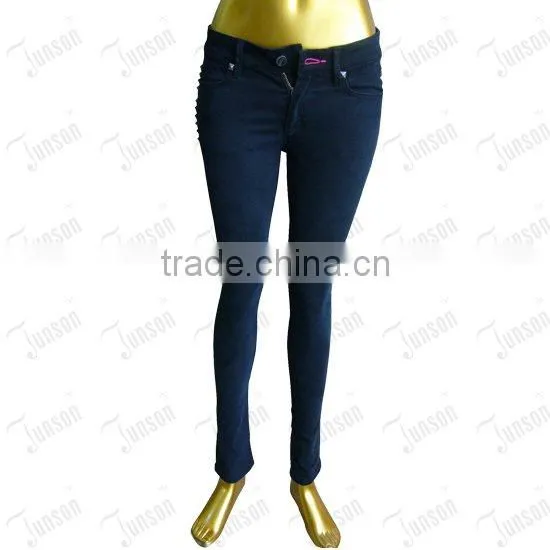 Lady's Denim Jeans JS10938#--Black