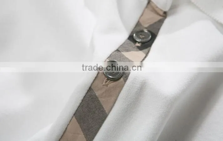 fashion design new short sleeve men white polo shirt