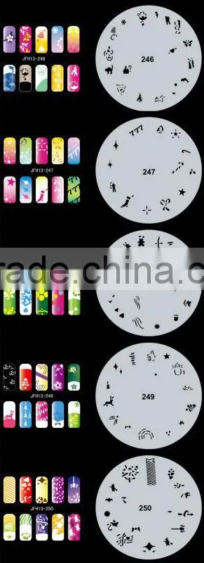 Pro Airbrush Nail Art Paint Stencil Kit, 340 Designs, Set No.13