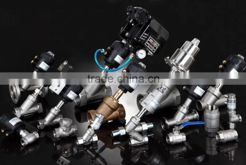 NC and NO DN25 y type angle seat valve