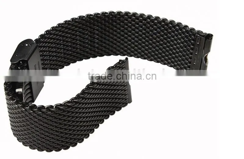 Milanese Classic Buckle Stainless Steel Watchband 24mm