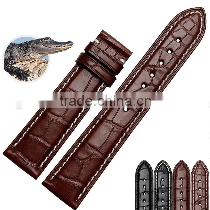 customized alligator leather watch band 18*16|19*18|20*18|22*20mm Alligator leather watch strap