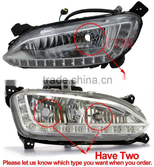 New Arrival Daytime Running Lights LED Santa FE 2013 Accessories