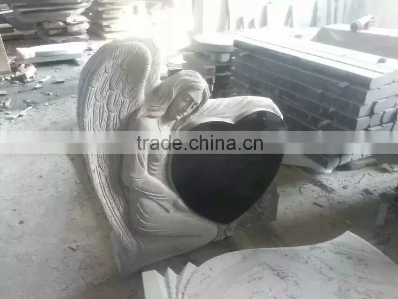 white angel marble headstone tombstone design