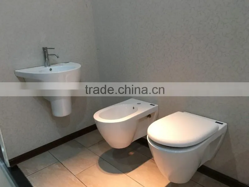 sanitary ware one-piece wall-hung toilet seat for bedroom