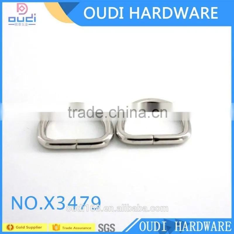 Shiny Nickel D Ring Bag Parts Making Accessories Wholesale In Guangzhou OUDI Factory For Bag Decoration