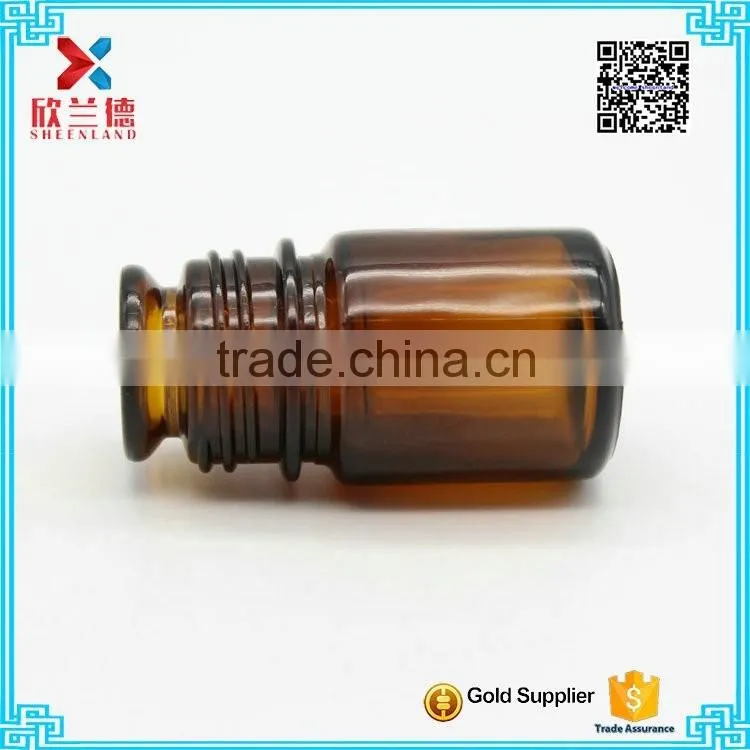 hot sale amber pharmaceutical cylinder glass medicine bottle 20ml