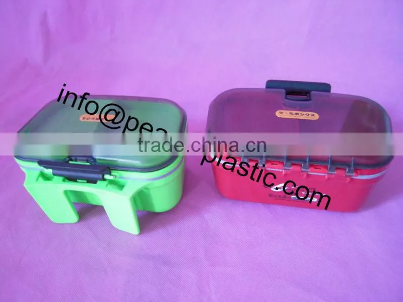 Hot sale manufacturer sale clear plastic double layers fishing tackle box