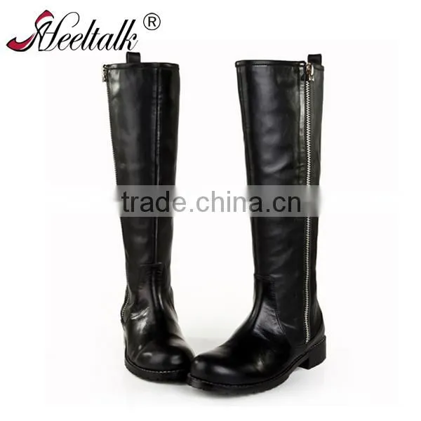 OEM ODM Bulk sell custom made wholesale pure leather boots for women tight high heel leather boots