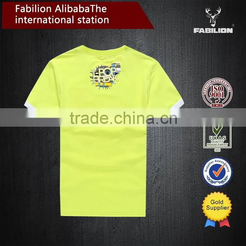 summer crew neck green 3d printing cool 100% cotton for boys t shirt
