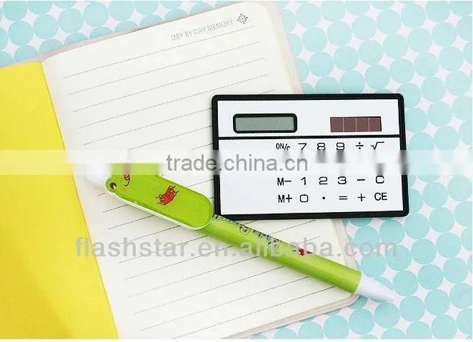 New Design Creative Mini Promotional Solar card Calculator