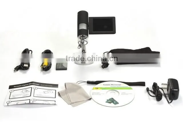 Portable handheld digital microscope with 3 inches LCD screen