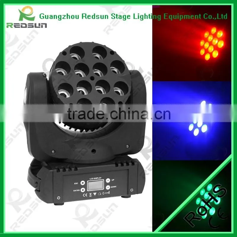 Lowest price!!!Professional stage lighting equipment 12pcs 10W led 12pcs 10W RGBW full color Beam Moving Head