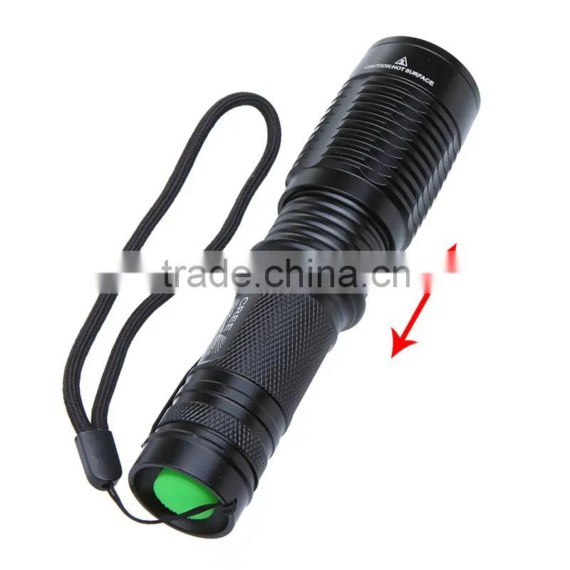 2000Lm CRE E XM-L XML T6 Zoomable Adjustable 18650 LED led torch flashlight