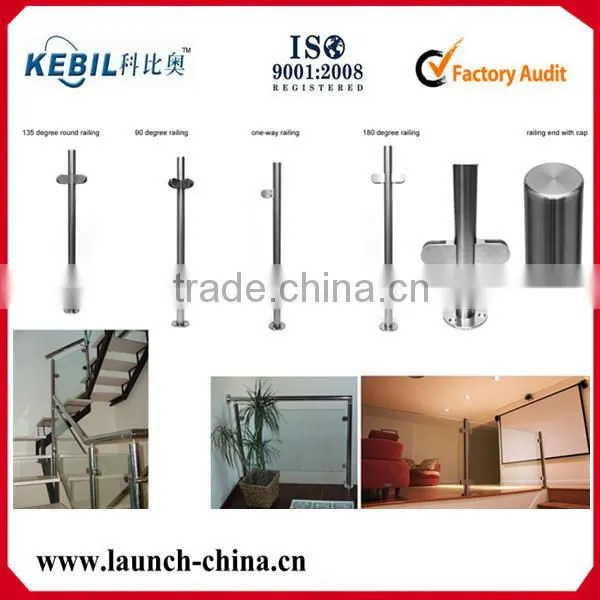 glass balcony railing stainless steel mini top rail / handrail slot