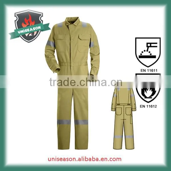 safety orange fr cotton coveralls