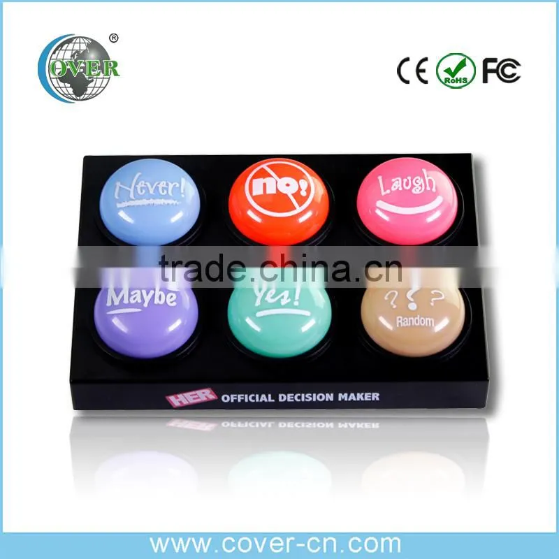 Custom Six sound talking button for office toys